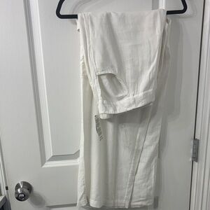 Simons Twik Linen Style White Linen Cargo Pants NWT XL